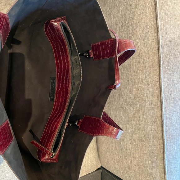 Peter Kaiser Burgundy/Deep Red Tote Bag - Picture 2 of 7